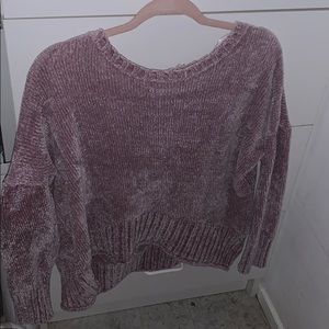 long sleeve velvet top